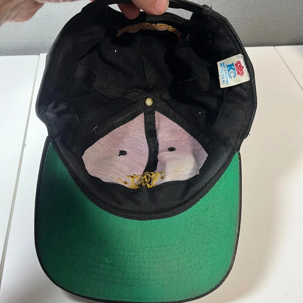 Smith & Wesson Hat Mens Black Gold Logo Snapback Baseball Cap Vintage KC Tag